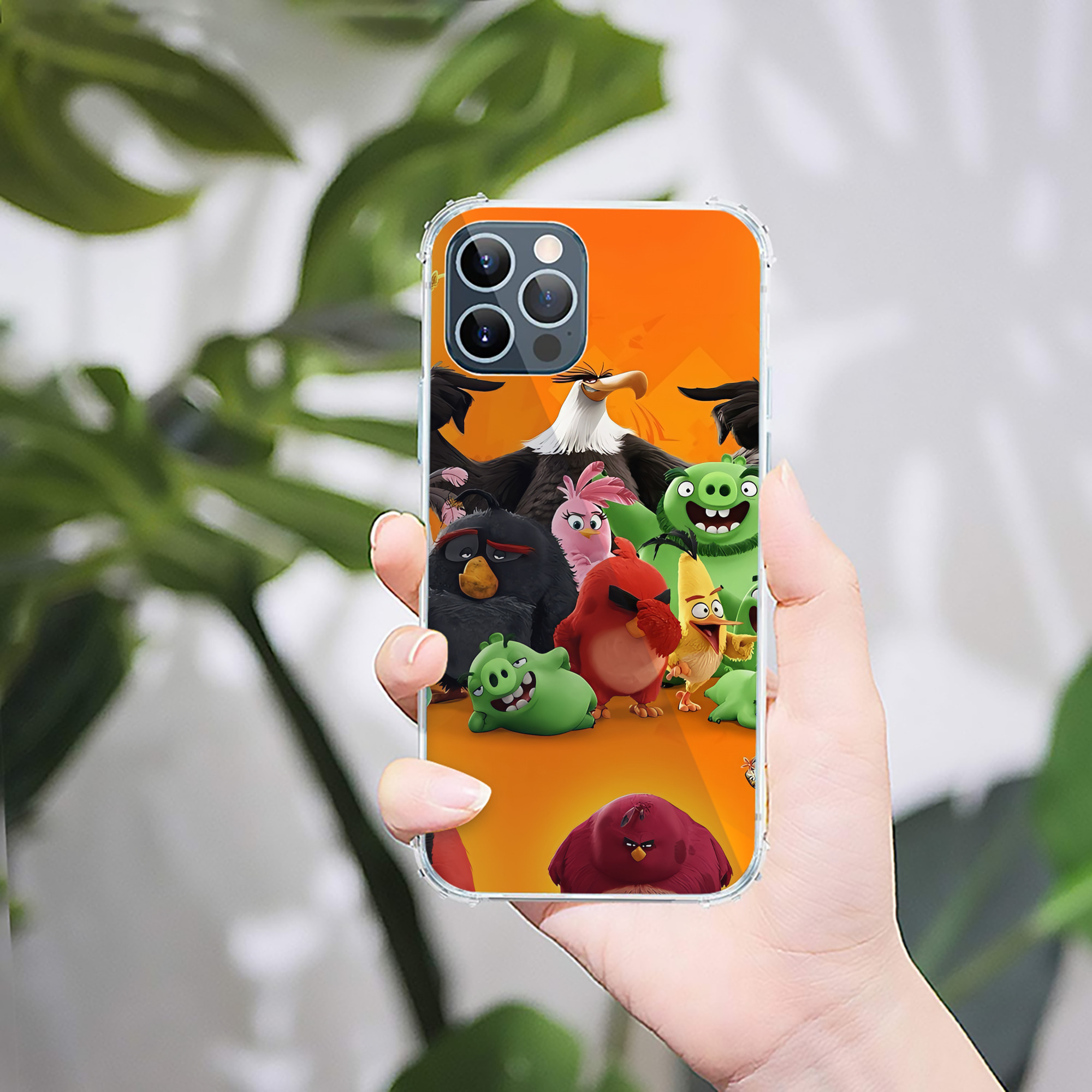 （画像用） Angry Birds アングリーバード 【iPhone 12シリーズ対応】透明スマホケース（クリアソフトケース）
